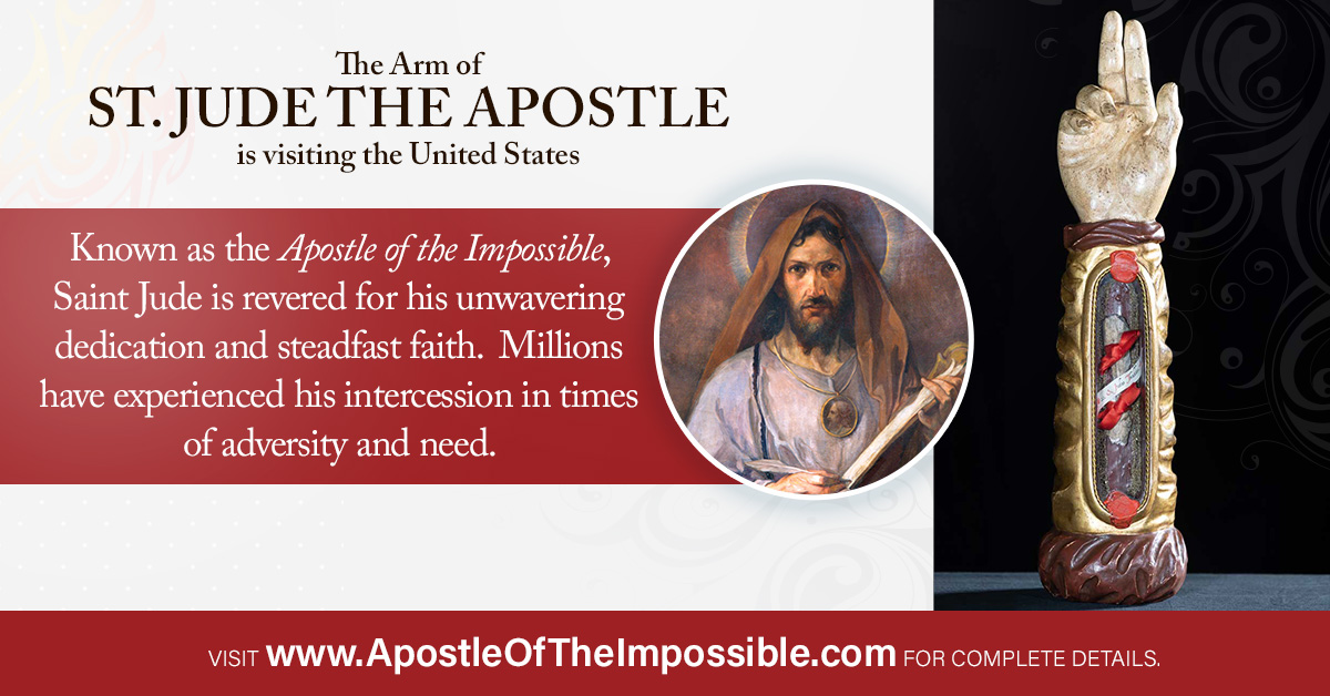 The Arm of St. Jude the apostle coming to Sacred Heart Oct. 9 WKTV