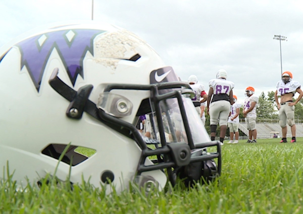 Wyoming football helmet 2019